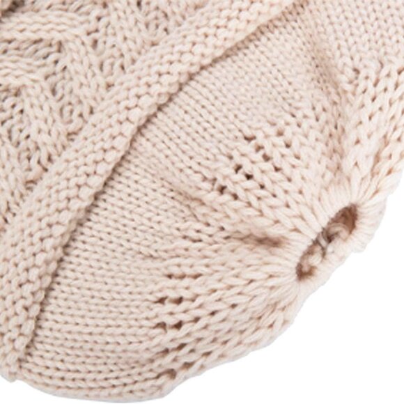 2 Pack Ponytail Beanie for Women,Winter Warm Beanie Tail Soft Stretch Cable Knit - Picture 4 of 6